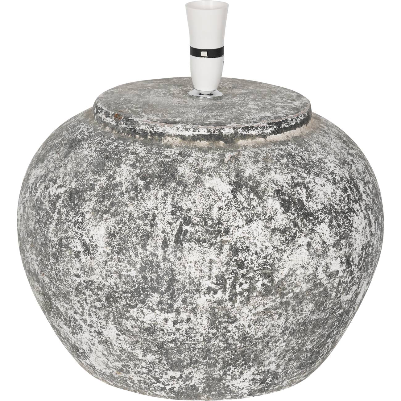 Aged Ceramic Round Table Lamp with Shade